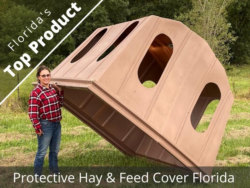 Florida-Mobile Header Covered Hay Feeder - Pasture Hay Feeder - Hay Bale Feeder - Florida
