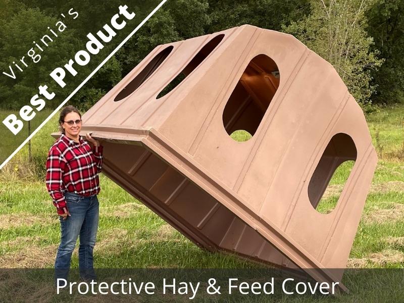 Covered Hay Feeder for Horses, Llamas, and Cattle - Virginia