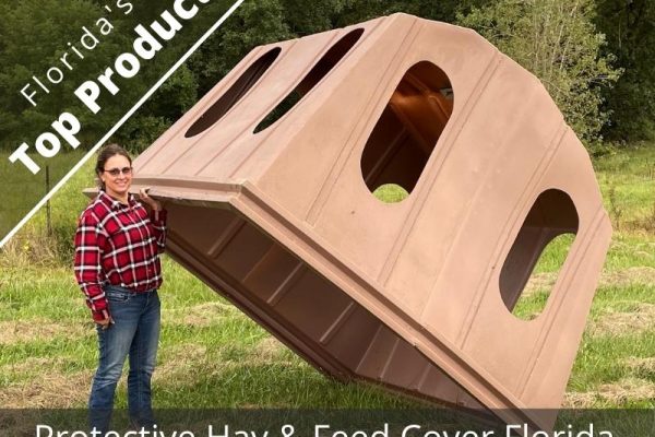 Florida-Mobile Header Covered Hay Feeder - Pasture Hay Feeder - Hay Bale Feeder - Florida