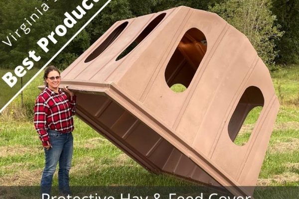 Covered Hay Feeder for Horses, Llamas, and Cattle - Virginia